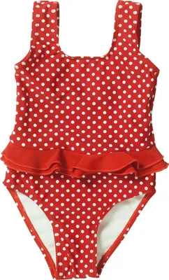 Produktbild von PLAYSHOES 461039_86/92, Einteilige Bademode, Baby (0 - 2 Jahre), Rot, Weiß, Muster, Weiblich, Elasthan, Polyamid
