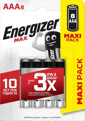 Image de Pile micro Energizer Max AAA, blister de 8, alcaline-manganèse 1,5 V, anti-fuite