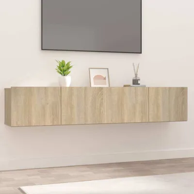 Produktbild von "2026 Promotion" TV-Schränke 2 Stk. - TV-Möbel - Sonoma-Eiche 80x30x30 cm Holzwerkstoff - TV-Regal CC27053