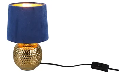 Immagine prodotto di Lampada da tavolo SOPHIA oro-blu scuro 1xE14x40W in tessuto, dimensioni: 26x16x16 cm, IP20, RL