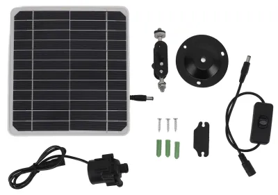 Immagine prodotto di Set pannello solare da 50 W con pompa per acqua, fontana a ciclo continuo con interruttore regolabile per vasche da bagno per uccelli e acquari