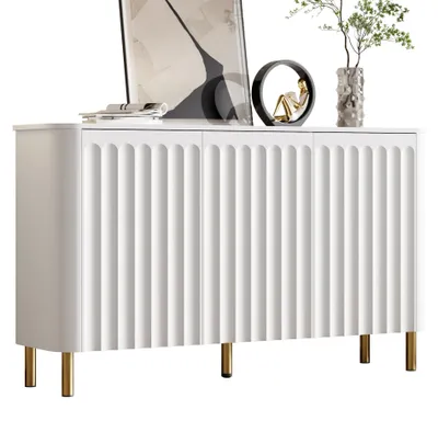 Produktbild von Sideboard mit Säulenrelief, 3 Türen, grifflos, abgerundete Ecken