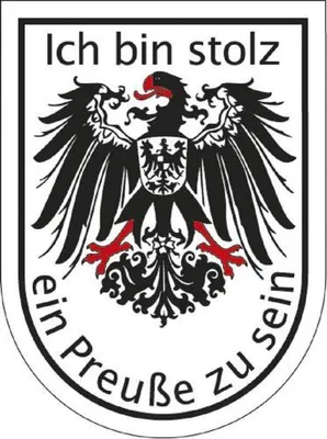 Produktbild von Wappenaufkleber Ich bin stolz ein Preuße zu sein - 301645-1 - Gr. ca. 3,5 x 4,6 cm