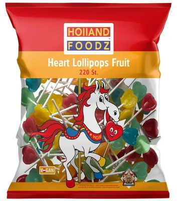 Produktbild von Holland Foodz Herz Lollis 220er