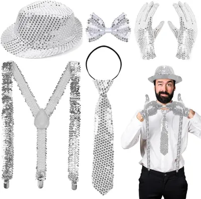 Imagen del producto de Conjunto de accesorios para disfraces de neón, con diferentes pulseras y pendientes de colores, para mujer, 1 juego, ideal para fiestas temáticas