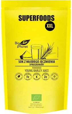 SOK Z MŁODEGO JĘCZMIENIA SPROSZKOWANY BIO 500 g - BIO PLANET SUPERFOODS