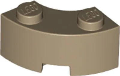Immagine prodotto di 4x mattoncini Lego per fontane 2x2x1 beige scuro curvo angolo tondo 3063b 85080