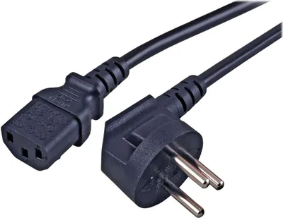Zdjęcie produktu dla EFB Netzkabel Israel - C13 180°,schwarz,1.8m,3x0.75mm