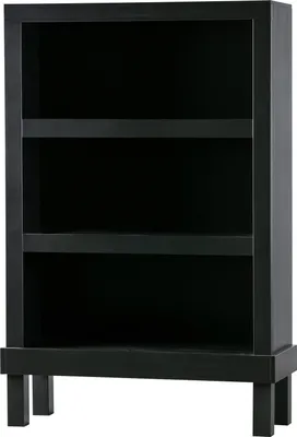 Produktbild von Woood Bonk Wonhzimmerschrank Aus Kiefer Mit Regale, 160 Cm, Schwarz