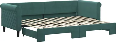 Obrázek produktu pro vidaXL Rozkládací denní postel Dark Green 80x200 cm Velvet