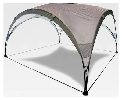 Produktbild von ENVA Veranstaltungs Pavillon 3,6x3,6 m runder Kuppelpavillon mit Sonnen- und Regenschutz inkl. Tragetasche, Heringe und Abspannseile, wetterfestes Partyzelt für Gartenpartys, Picknicks und Events