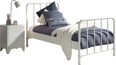 Produktbild von Diese BRONXX Kombination besteht aus dem BRONXX Bett (90x200 cm) mit passendem Nachttisch.