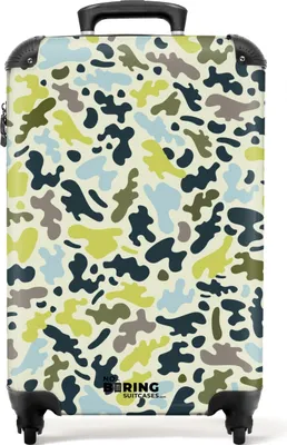 Obrázek produktu pro NoBoringSuitcases.com - Maskáčový dětský kufr pro chlapce - Vhodný pro rozměry 55x40x20 cm a 55x35x25 cm - cestovní taška kufr - dětské příruční zavazadlo kufr - trolley - cestovní kufr s kolečky - kufr na kolečkách - dětský trolley malý - kufr dětské příruční zavazadlo kufr 55x35x20 cm, 36L,