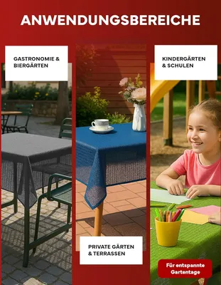 Produktbild von Gartentischdecke Schaum PVC Weichschaum 130 x 160 cm - gruen
