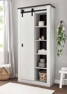 Produktbild von Regal Sherwood 14 Pinie weiß und anthrazit 93 cm
