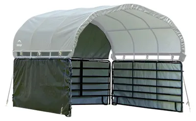 Produktbild von ShelterLogic Folien Weidezelt Seitenverkleidung ohne Stahlgestell Grün 370x150 cm