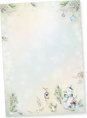 Produktbild von Flöckchen 50 Blatt Briefpapier Weihnachten A4, Weihnachtsbriefpapier weihnachtliches Papier