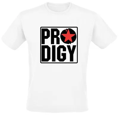 Produktbild von The Prodigy T-Shirt Herren Red Star weiß Band-Merch, Bands 100% Baumwolle S