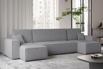 Zdjęcie produktu dla Sofa w kształcie U BEST narożnik tkanina Abriamo szary