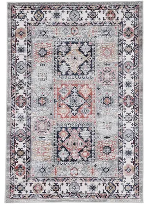 Produktbild von Teppich Kazach Hellgrau 80x150 cm | Moderner Teppich für Wohn- und Schlafzimmer