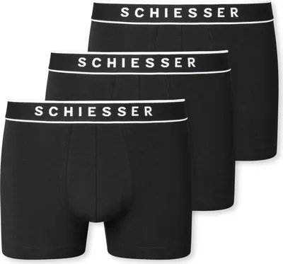 Produktbild von Schiesser Herren 3 er Pack Shorts Gr. 10  schwarz