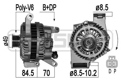 Produktbild von ERA 209358A Lichtmaschine Generator LiMa 90A 14V für MAZDA 5 (CR19) 3 (BK) 5 (CW) 3 Stufenheck (BK)