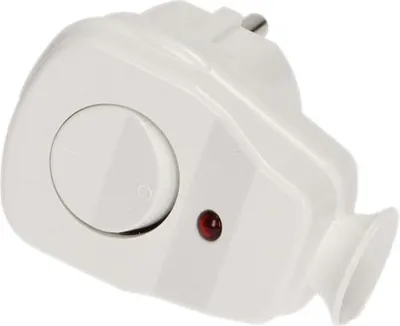 Image de Fiche coudée 2P+Z avec interrupteur et voyant lumineux