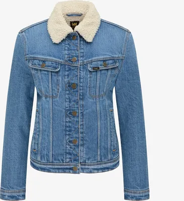 Obrázok produktu pre LEE, dámska jeansová bunda SHERPA RIDER, veľkosť S, modrá, jeansová bunda, kategória: jeansové bundy