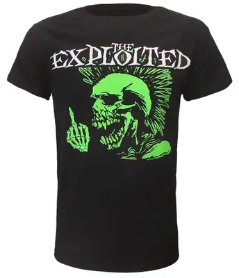 Produktbild von Das ausgebeutete Mittelfinger-Punk-Skelett-T-Shirt - S