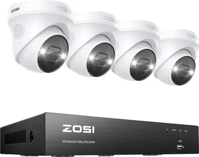 Produktbild von Videoüberwachungssystem, 8MP Auflösung, intelligente Erkennungsfunktionen, 8CH NVR 4Kameras, Keine