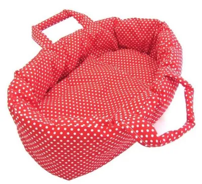 Produktbild von Hängeampel, rot mit weißen Punkten, 40 cm