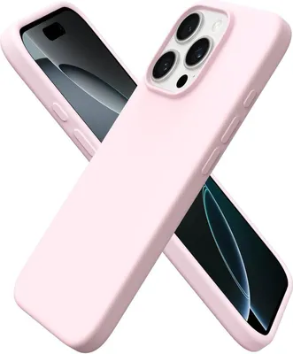 Produktbild von ORNARTO iPhone 16 Pro Hülle Silikon 6,3 Zoll Rosa Schutzhülle Case
