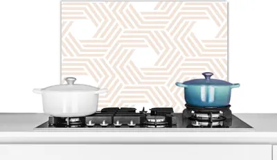 Obrázok produktu pre KitchenYeah® Splashback kitchen - Kuchynský splashback - Ochrana steny sporáka a drezu - Abstraktný - Vzor - Dizajn 60x40 - Alu-Dibond (alternatíva skleneného splashbacku) - Tepelne odolný - Splashback na sporák - Kuchynský splashback