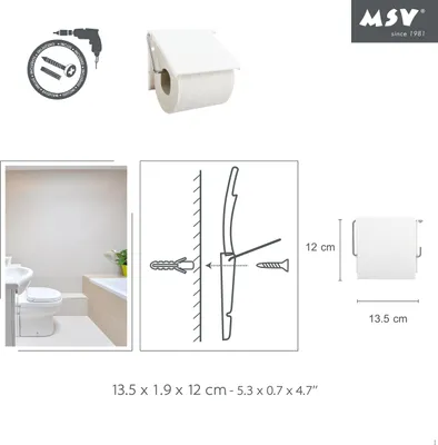 Produktbild von MSV Bad Serie "Rot" Toilettenpapierhalter WC Rollenhalter Papierhalter Klopapierhalter