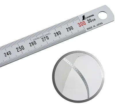 Produktbild von Shinwa 29017 Flexibles Lineal aus Edelstahl 30 cm - Stahllineal Metalllineal - 12545