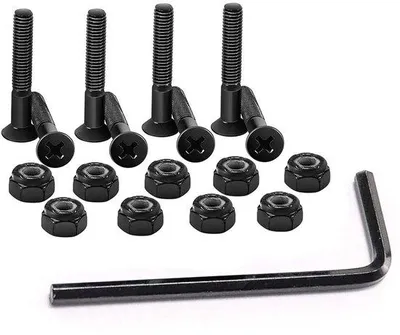 Produktbild von Skateboard-Hardware-Set mit Schrauben und Werkzeugen, 17 Stück
