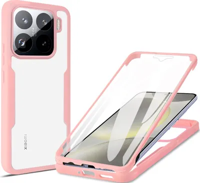 Produktbild von Schutzhülle für Xiaomi 15 Pro, Eingebautem Displayschutz 360 Grad Komplettschutz Handyhülle Pink