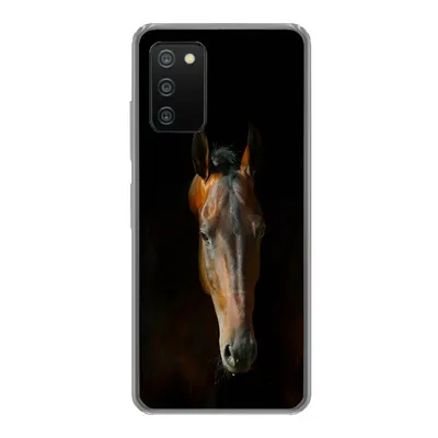 Produktbild von MuchoWow® Handyhülle Schutzhülle Hülle für Samsung Galaxy A03s Pferde - Tiere - Braun Silikon Softcase Handy Hülle - Schutz