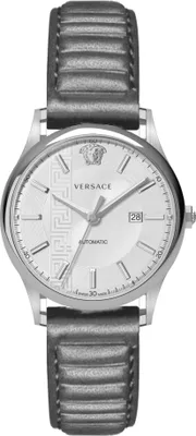Produktbild von Versace V18010017 Aiakos Automatik silber weiss grau Leder Herren Uhr NEU
