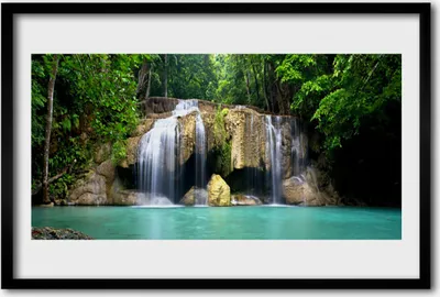 Produktbild von Bild 60x40 MDF-Rahmen Wandkunst Baum Wasserfall Natur