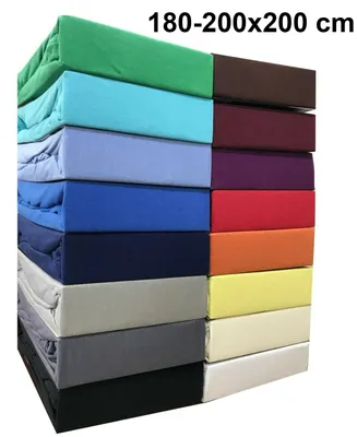 Produktbild von Jersey Spannbettlaken 180x200 - 200x200 cm Spannbettuch 100% Baumwolle Bettlaken, Grau