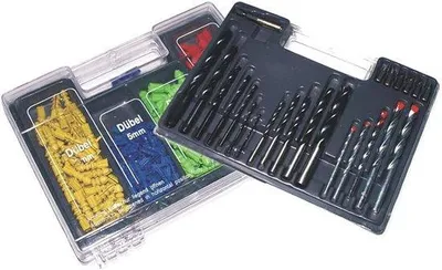 Productafbeelding van Boorset, schroefbits en pluggen set - 300 delig