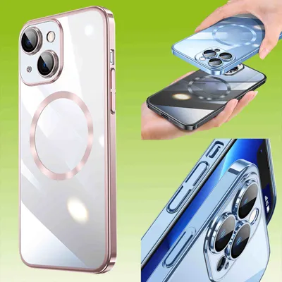 Immagine prodotto di Per iPhone 13 placcatura TPU Silicone Mobile Phone Case rosa trasparente