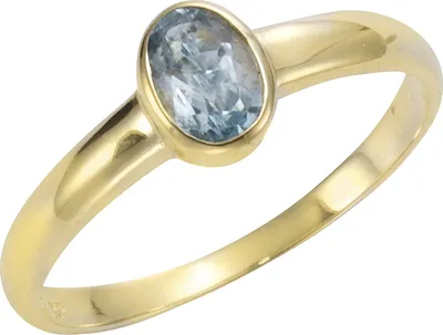 Produktbild von F Ring 333/- Gelbgold mit Blautopas (beh.)