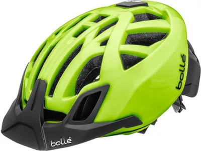 Zdjęcie produktu dla *A* Kask rowerowy Bollé w kolorze neonowożółtym, rozmiar 54/58, z lampką LED