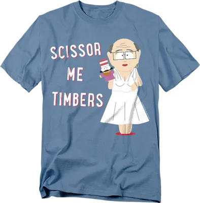 Image de South Park - "Scissor Me Timbers" T-Shirt für Herren/Damen Uni TV20760 (XXL) (Carolina Blau)