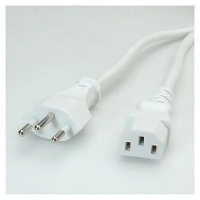 Produktbild von VALUE Netzkabel T12 auf C13, weiß, 1,8 m