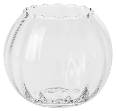 Produktbild von KROSNO geriffelte Kugelvase Klar, 15,5 cm