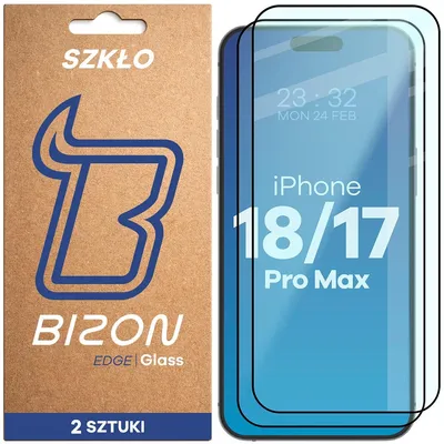Produktbild von Gehärtetes Glas für iPhone 18 Pro Max / 17 Pro Max, Bizon Glass Edge Duo, 2 Stück