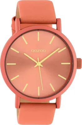 Image de Montre Oozoo orange cuir Timepieces Femmes Montre à quartz analogique UOC10447